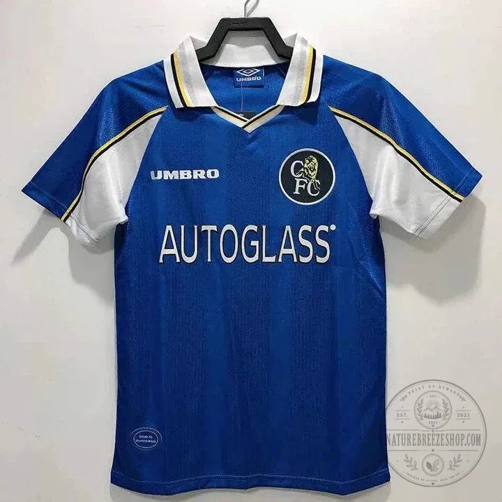 Chelsea Football Club 1997-1999 Home Retro Soccer Kit Jersey