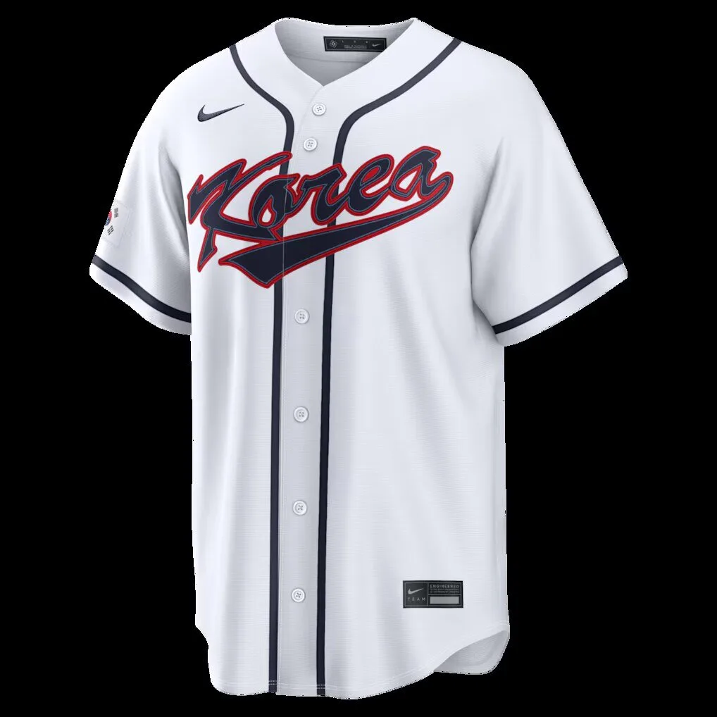 South Korea National Baseball Team White 2026 World Baseball Classic Home Jersey