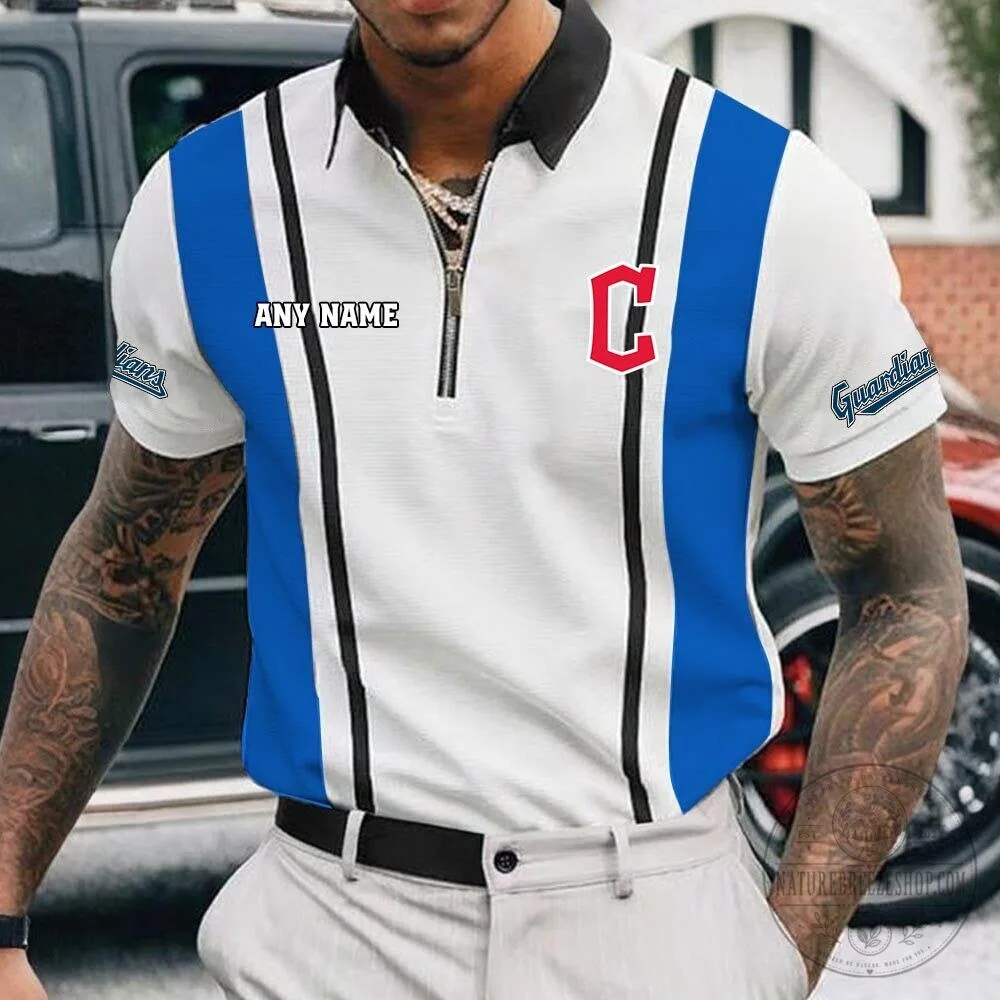 Cleveland Guardians Personalized Name Zipper Polo Shirt for Men 14 Cleveland Guardians Personalized Name Zipper Polo Shirt for Men