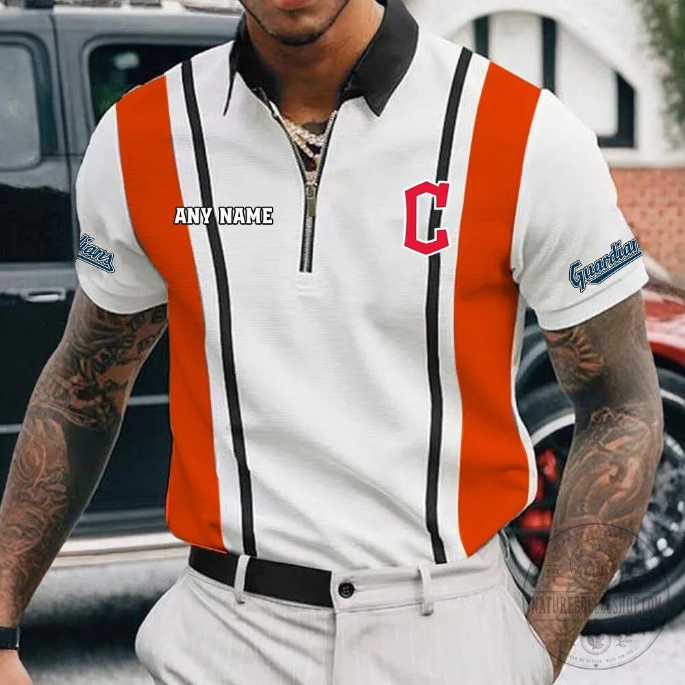Cleveland Guardians Personalized Name Zipper Polo Shirt for Men 18 Cleveland Guardians Personalized Name Zipper Polo Shirt for Men