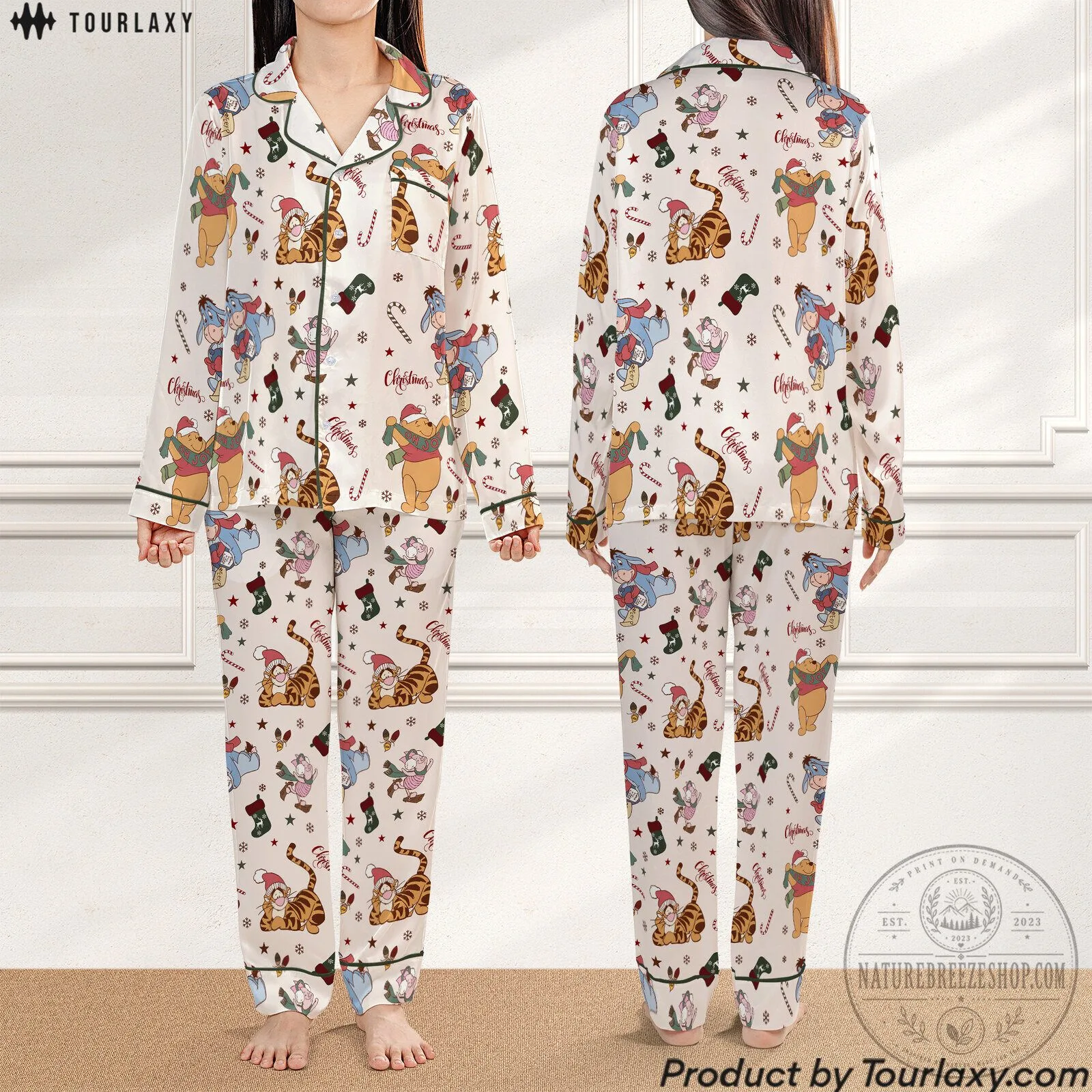 Winnie The Pooh Christmas Holiday Pajamas Sleepwear Set 5 Winnie The Pooh Christmas Holiday Pajamas Sleepwear Set