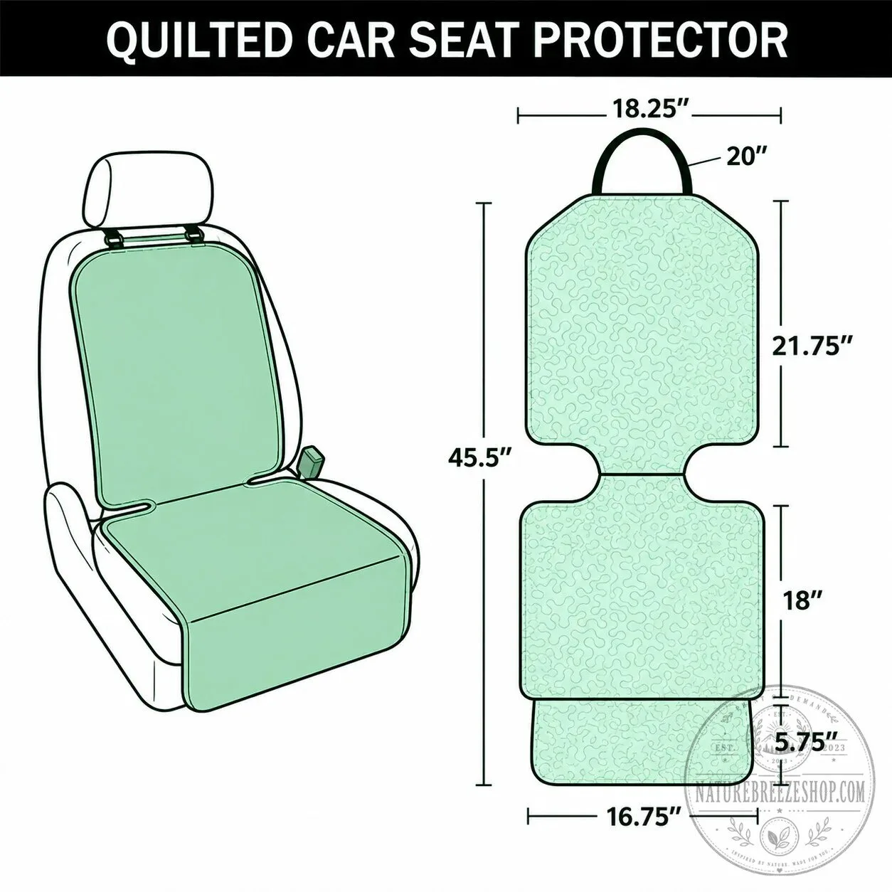 Wild Bear Mountain Adventure Quilted Car Seat Protector Cover 8 Wild Bear Mountain Adventure Quilted Car Seat Protector Cover