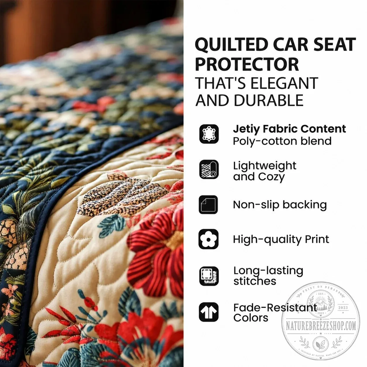Wild Bear Mountain Adventure Quilted Car Seat Protector Cover 9 Wild Bear Mountain Adventure Quilted Car Seat Protector Cover