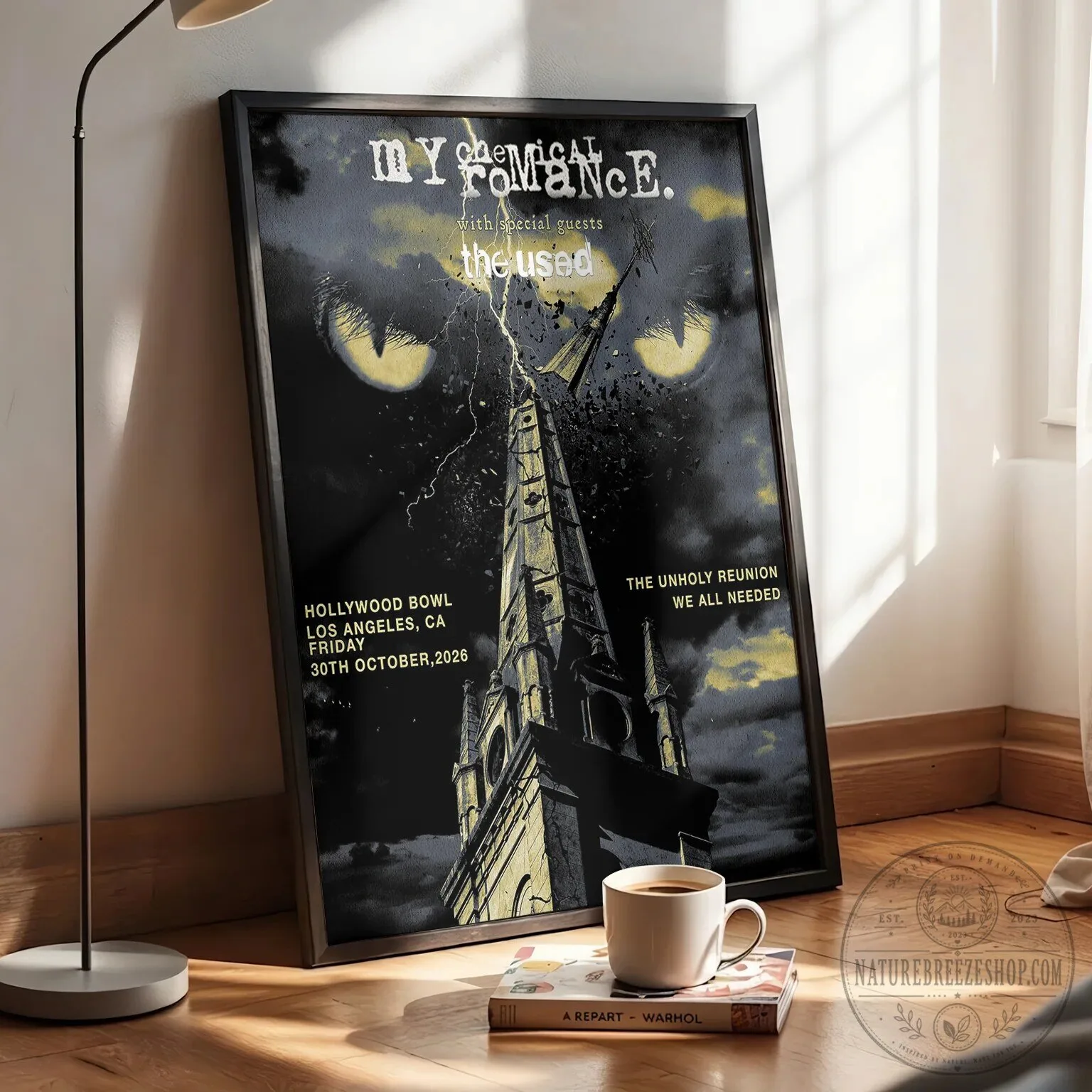 My Chemical Romance The Used Hollywood Bowl 2026 Concert Poster, Emo Rock Band Wall Art 7 My Chemical Romance The Used Hollywood Bowl 2026 Concert Poster, Emo Rock Band Wall Art