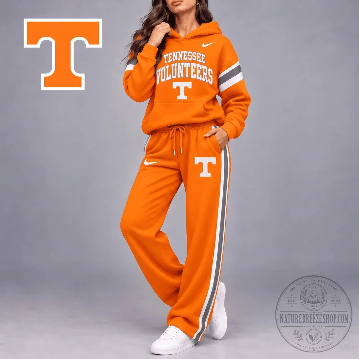 Tennessee Volunteers Hoodie and Pants Set for Women, NCAA Game Day Apparel