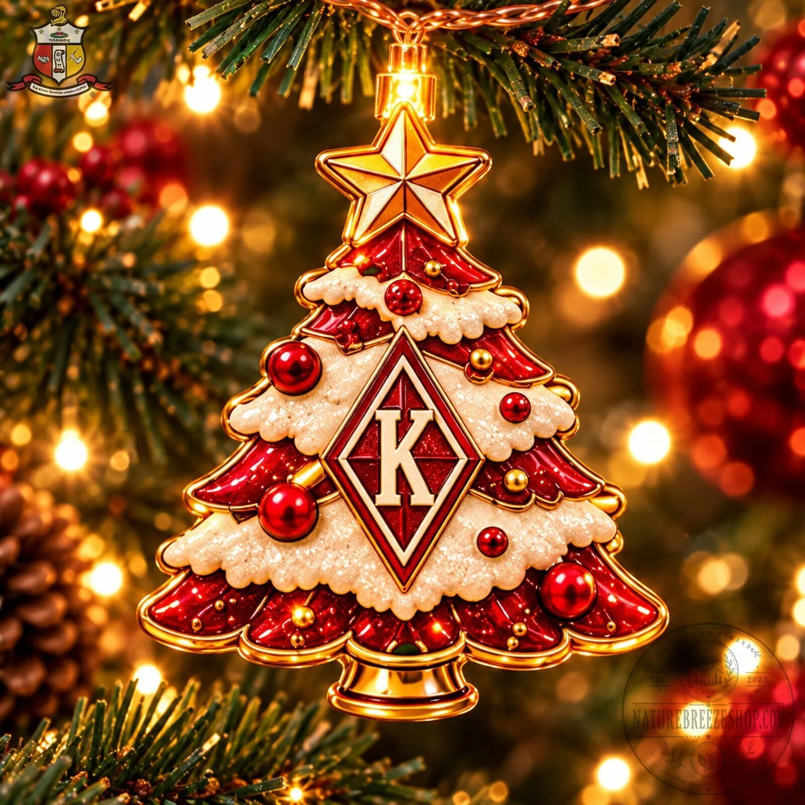 Christmas Holiday String Lights Ornament for Kappa Alpha Psi Fraternity 11 Christmas Holiday String Lights Ornament for Kappa Alpha Psi Fraternity