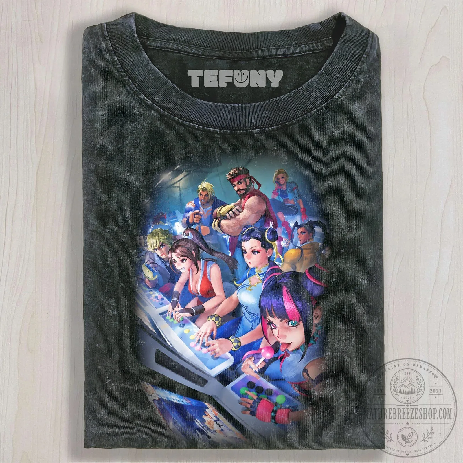 Street Fighter Video Game Arcade Cabinet T-Shirt