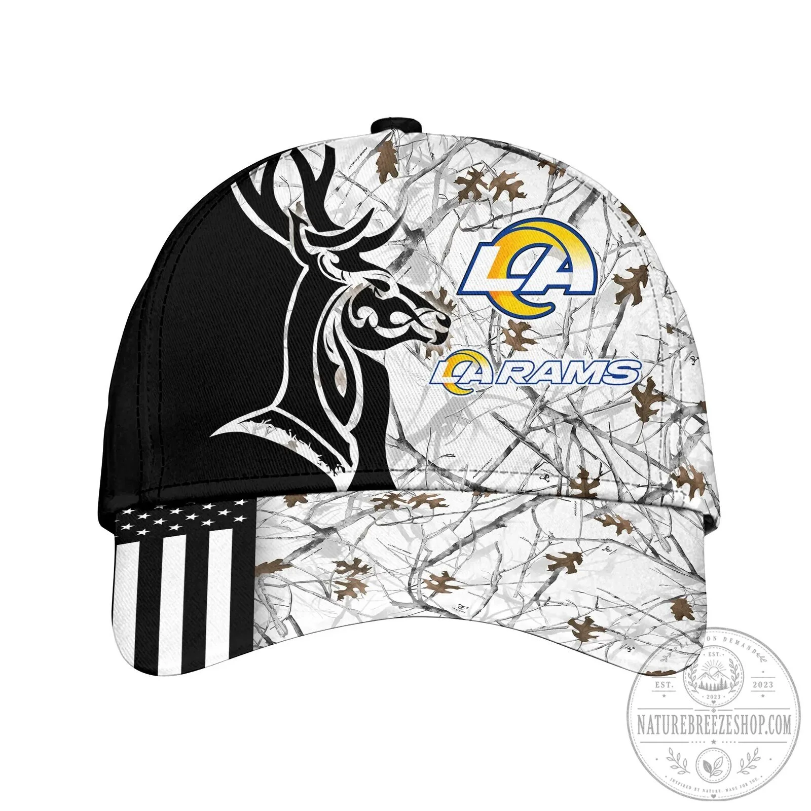 Los Angeles Rams Deer Hunting Camouflage Baseball Cap Hat