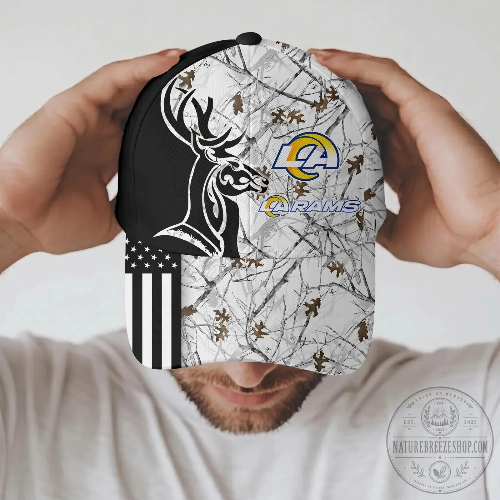 Los Angeles Rams Deer Hunting Camouflage Baseball Cap Hat 9 Los Angeles Rams Deer Hunting Camouflage Baseball Cap Hat