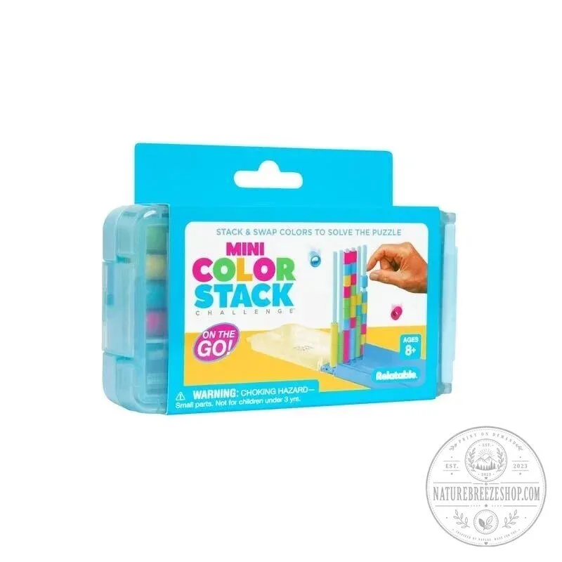 Mini Color Stack Challenge On The Go Travel Puzzle Brain Teaser Game