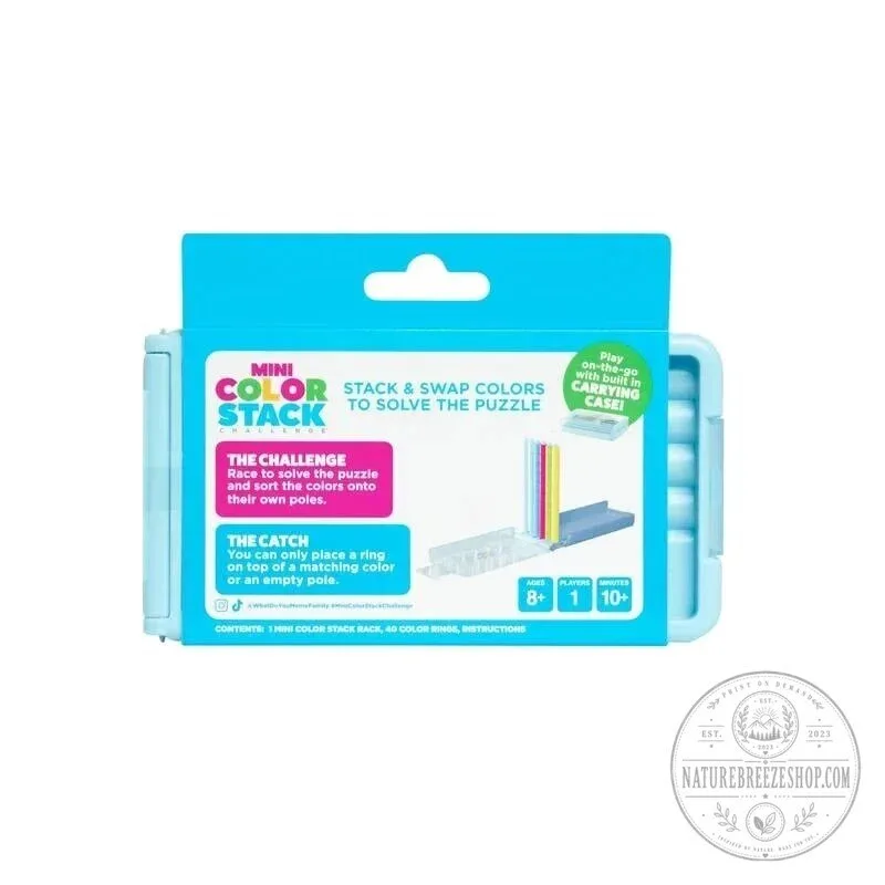 Mini Color Stack Challenge On The Go Travel Puzzle Brain Teaser Game 10 Mini Color Stack Challenge On The Go Travel Puzzle Brain Teaser Game