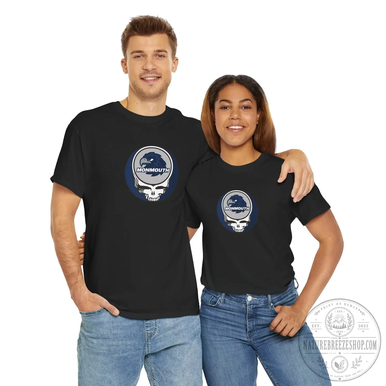 Monmouth University Hawks Grateful Dead Steal Your Face Logo T-Shirt 16 Monmouth University Hawks Grateful Dead Steal Your Face Logo T-Shirt