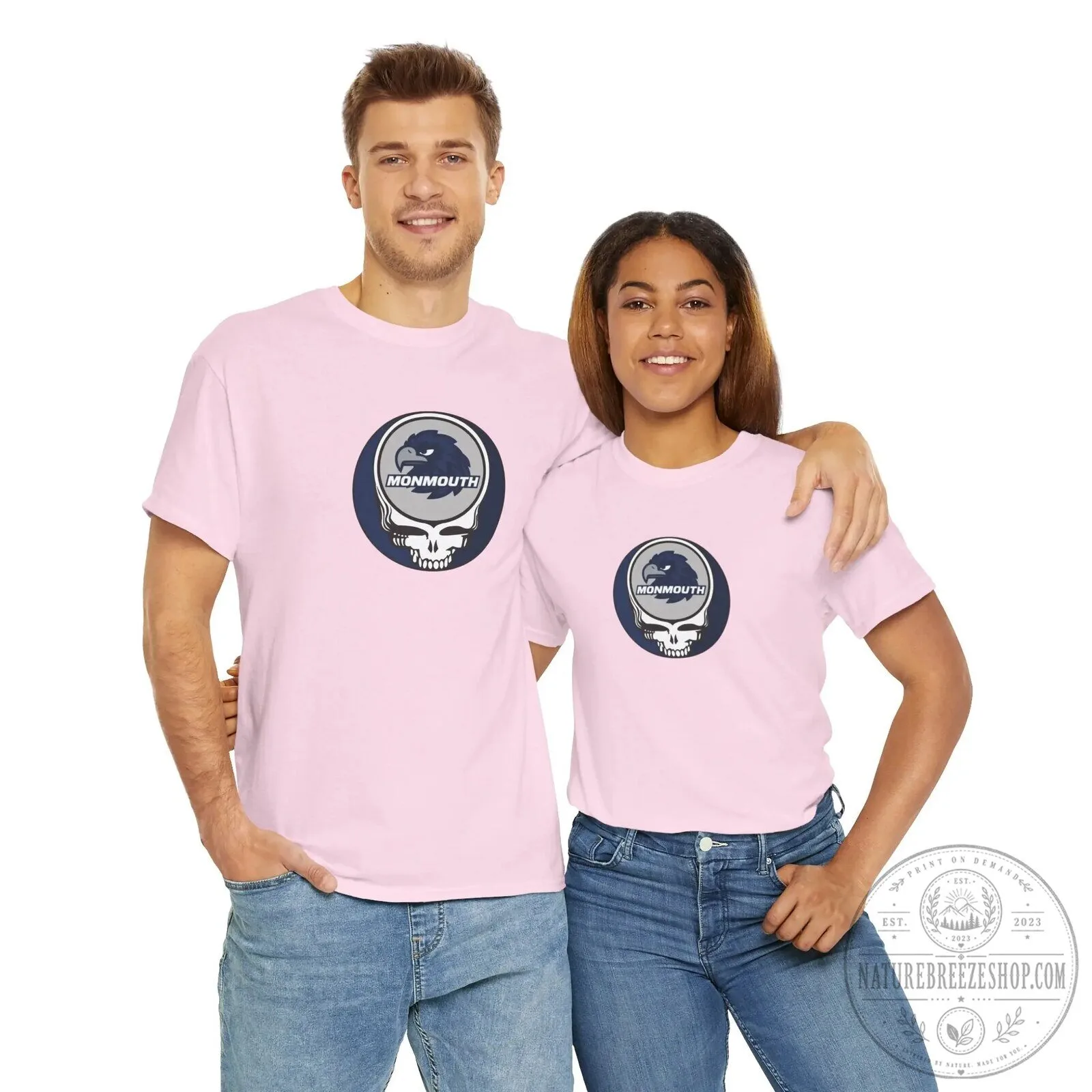 Monmouth University Hawks Grateful Dead Steal Your Face Logo T-Shirt 17 Monmouth University Hawks Grateful Dead Steal Your Face Logo T-Shirt