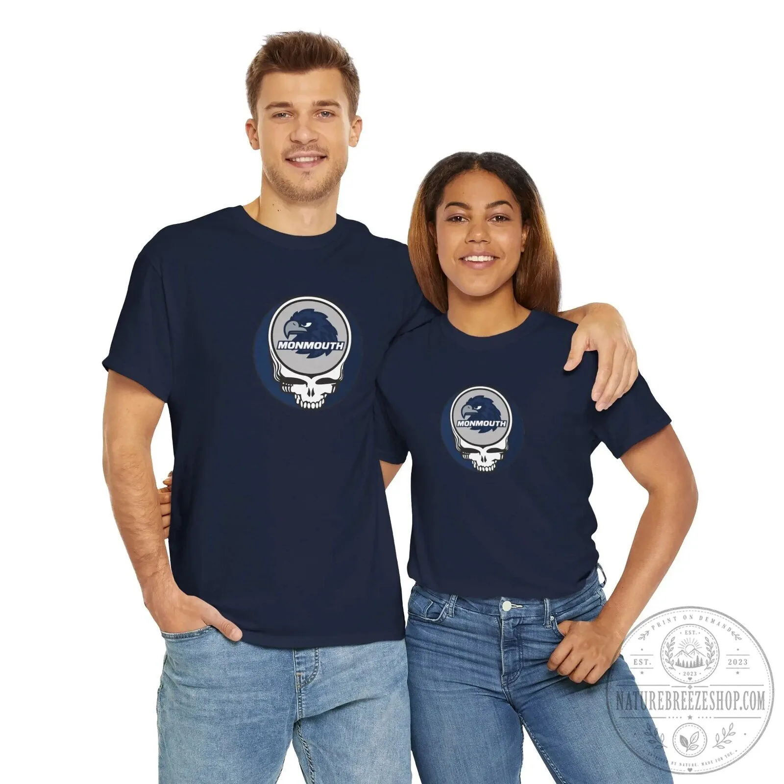 Monmouth University Hawks Grateful Dead Steal Your Face Logo T-Shirt 20 Monmouth University Hawks Grateful Dead Steal Your Face Logo T-Shirt